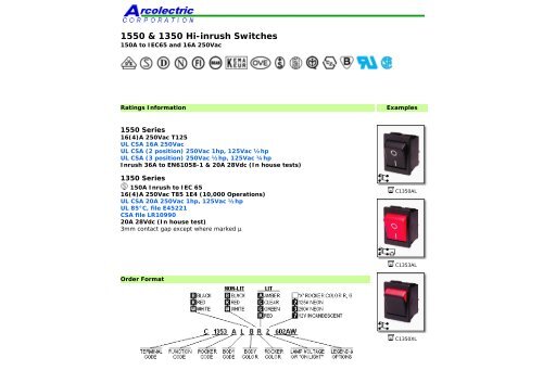 1550 & 1350 Hi-inrush Switches