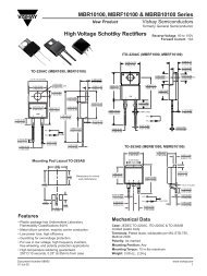 MBR10100, MBRF10100 & MBRB10100 Series - Datasheet Catalog