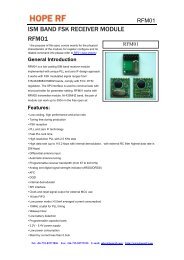 ISM BAND FSK RECEIVER MODULE RFM01