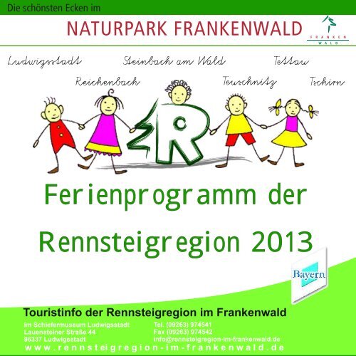 Ferienprogramm der Rennsteigregion 2013 - Teuschnitz