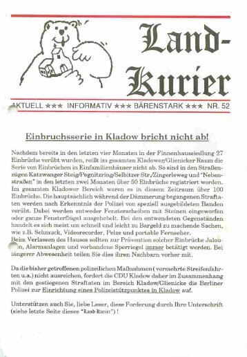 3^urier - CDU Kladow