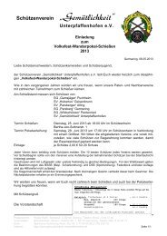 Volksfestwanderpokalschießen - Schützenverein Gemütlichkeit ...