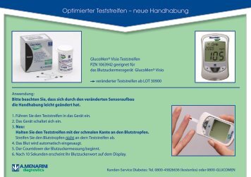 Optimierter Glucomen® Visio Sensor - Berlin-Chemie AG