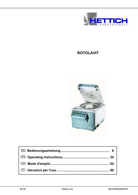 ROTOLAVIT - Hettich AG, CH