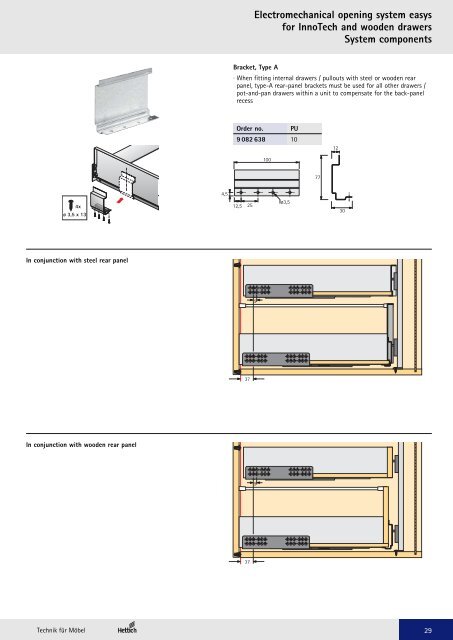 Catalogue Easys for drawers - Hettich