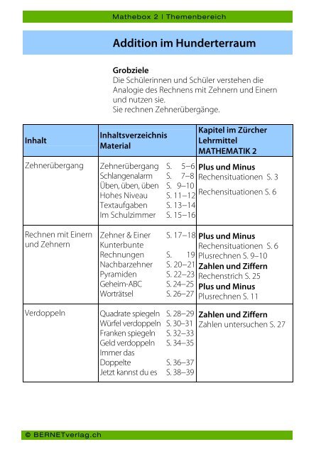 Querverweis Zürcher Lehrmittel - BERNETVerlag