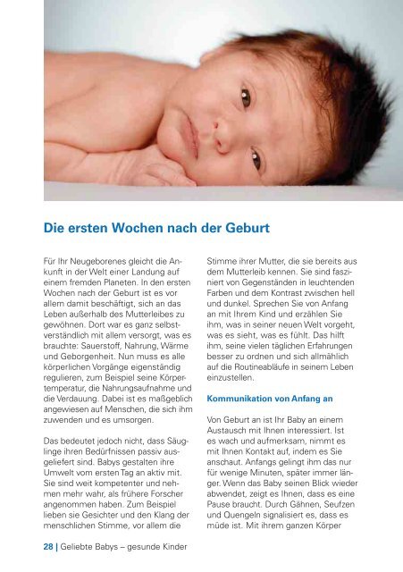 Geliebte Babys – gesunde Kinder - Techniker Krankenkasse