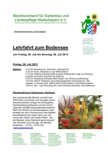 Lehrfahrt zum Bodensee - Bezirksverband für Gartenbau ...