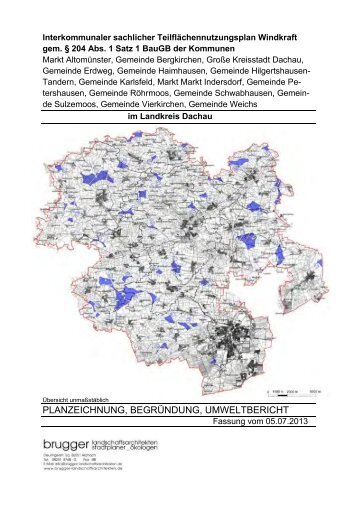 PLANZEICHNUNG, BEGRÜNDUNG, UMWELTBERICHT - Dachau