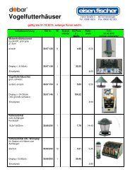 Vogelfutterhäuser - Eisen-Fischer GmbH