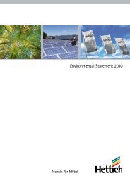 Environmental Statement 2010 - Hettich