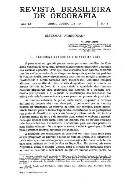 REVISTA BRASILEIRA DE GEOGRAFIA - Biblioteca do IBGE