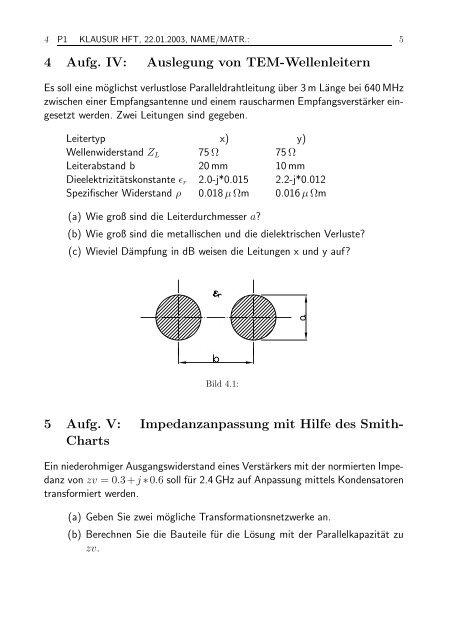 Klausur (Probe 1) - Ing. H. Heuermann