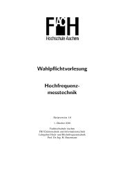 Wahlpflichtvorlesung Hochfrequenz- messtechnik - Ing. H. Heuermann