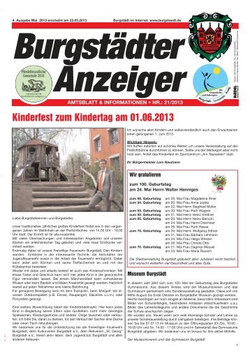 4. Ausgabe 23.05.2013 - Burgstädt