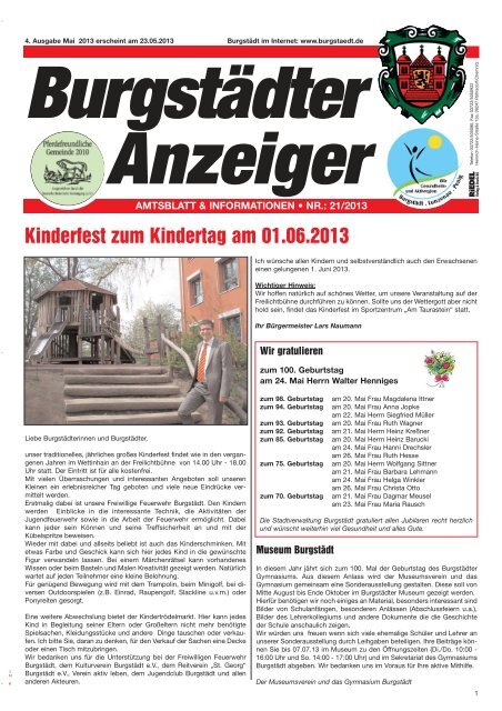 4. Ausgabe 23.05.2013 - Burgstädt