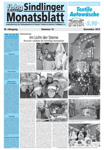 Sindlinger Monatsblatt Dezember 2013 - Sindlingen