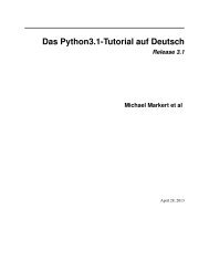 Das Python3.1-Tutorial auf Deutsch - Bitbucket