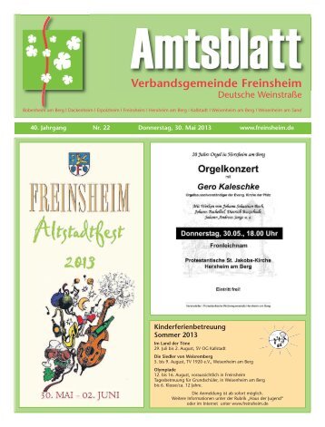 Verbandsgemeinde Freinsheim - Urlaubsregion Freinsheim