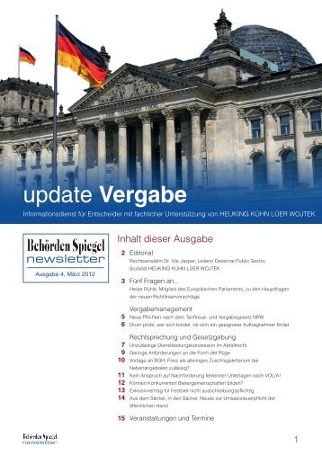 update Vergabe - Heuking KÃ¼hn LÃ¼er Wojtek