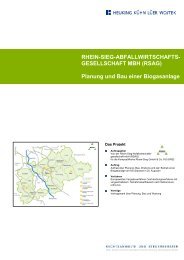 GESELLSCHAFT MBH (RSAG) Planung und Bau einer Biogasanlage