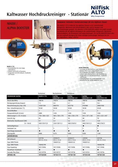 Nilfisk Alto Katalog 2010 - Heupel GmbH