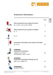 a surpresseurs domestiques pour pompes de ... - Carl Heusser AG