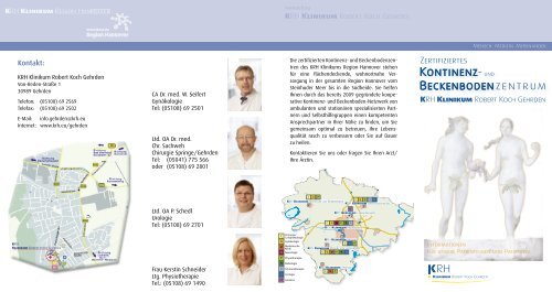 Infobroschüre Kontinenz - Klinikum Region Hannover GmbH