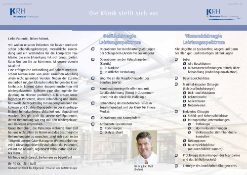 Klinik für Allgemein-, Viszeral- und Gefäßchirurgie - Klinikum Region ...