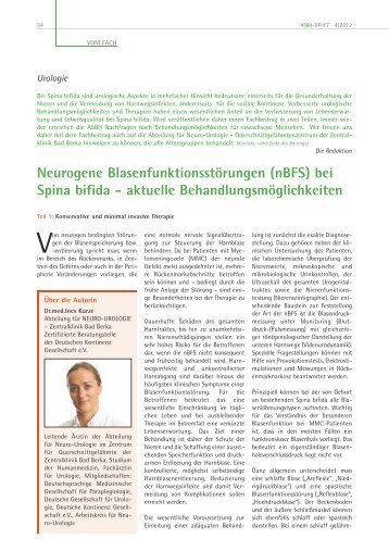 Neurogene Blasenfunktionsstörungen (nBFS) bei Spina ... - ASbH