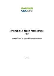 BARMER GEK Report Krankenhaus 2013
