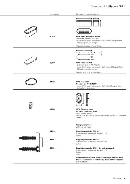 Supplementary Catalogue 2011 Sanitary - RIBA Product Selector