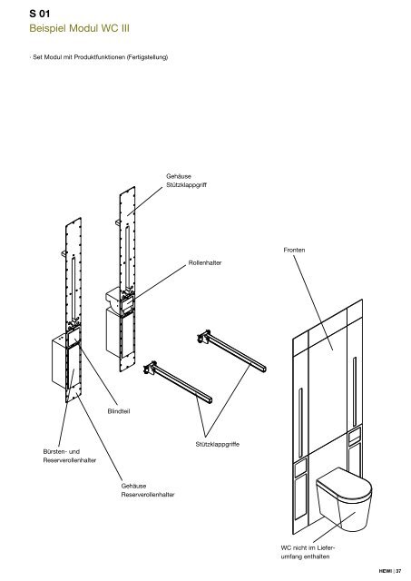 S 01 Beispiel Vorwandinstallation WC I - HEWI