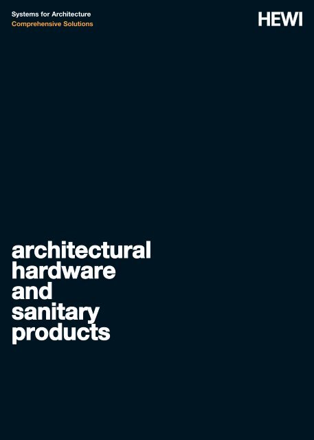 architectural hardware and sanitary products - HEWI