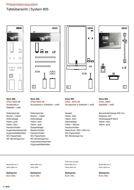 VerkaufsfÃ¶rderung 2012/2013 PrÃ¤sentationssysteme | SanitÃ¤r - HEWI