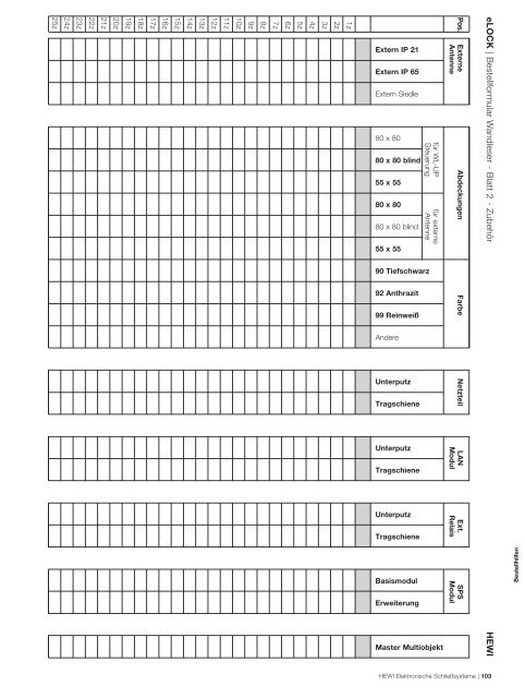 Programm 2010/2011 Elektronische SchlieÃsysteme ... - HEWI