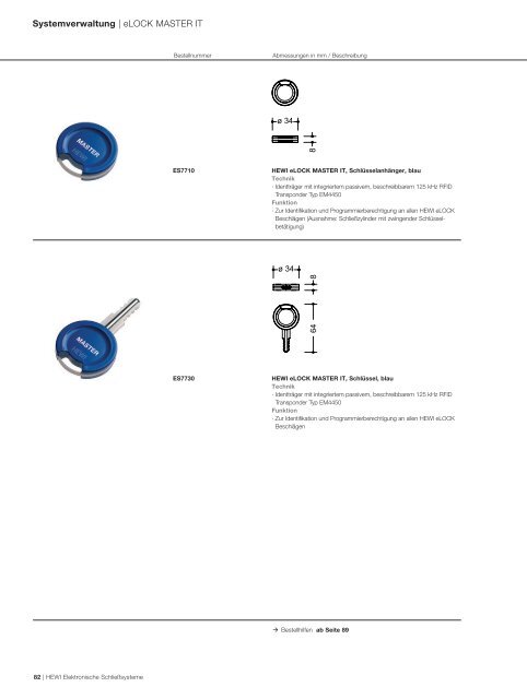 Programm 2010/2011 Elektronische SchlieÃsysteme ... - HEWI