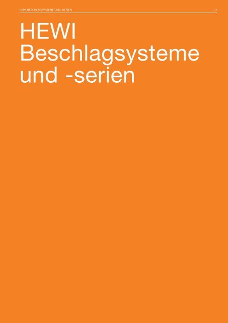 BeschlÃ¤ge mit System - HEWI