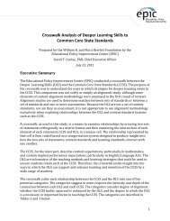Crosswalk Analysis of Deeper Learning Skills to Common - Hewlett ...