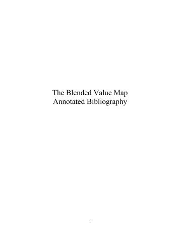 The Blended Value Map Annotated Bibliography - Hewlett Foundation