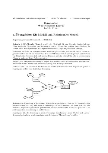 Musterlösung Blatt 1 - Database and Information Systems