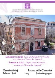 Gemeindebrief Lettera della Comunità - Chiesa Evangelica ...