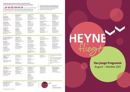 Das junge Programm - Heyne fliegt