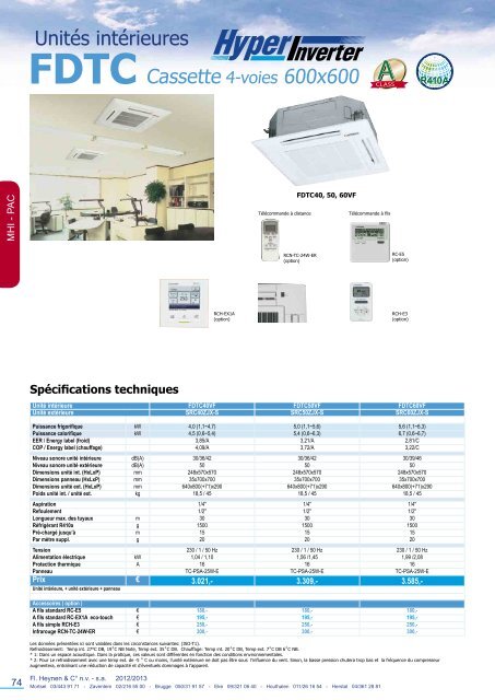 PAC - Climatisation “Packaged” INDEX - Heynen-cool