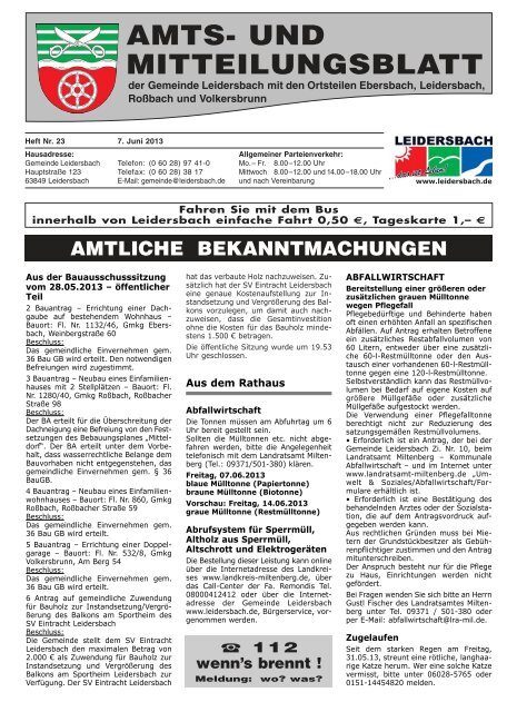 Amts- und Mitteilungsblatt 2013_06_07 - Leidersbach