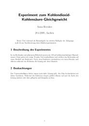 Experiment zum Kohlendioxid-KohlensÃ¤ure-Gleichgewicht