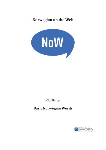 Basic Norwegian words (Swadesh list) - NTNU