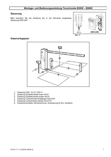 Betriebsanleitung B3000-B5000 - bei Berner Torantriebe