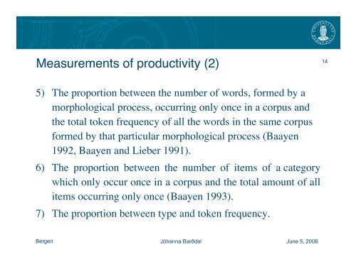 Syntactic Productivity