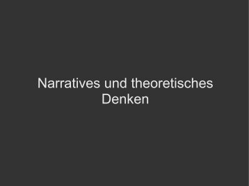 Narratives und theoretisches Denken